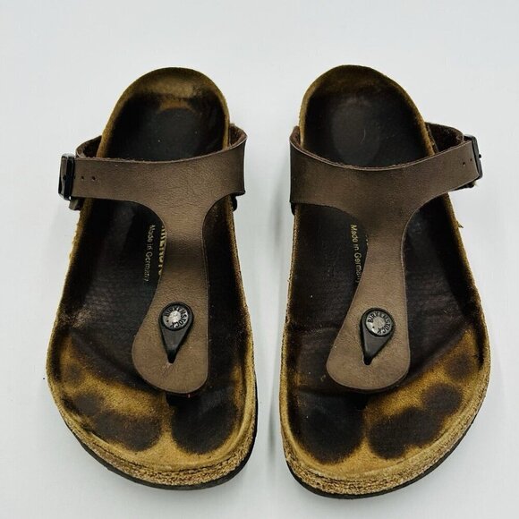 Birkenstock Gizeh Birko-Flor Sandal Women’s EU 39 US 8-8.5 Slip-On Thong Brown - Picture 1 of 7